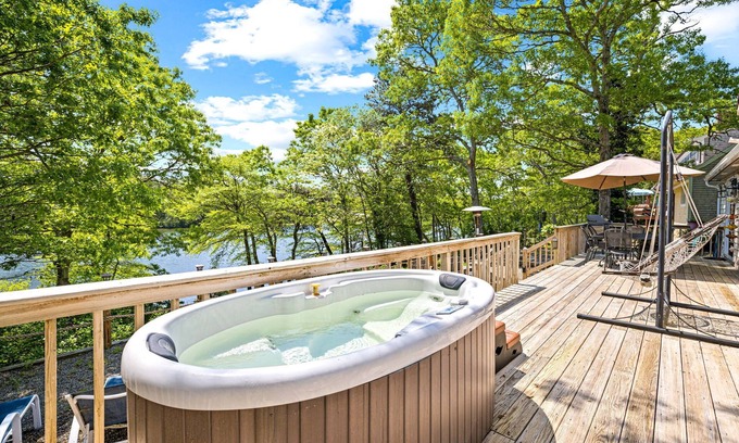 South Yarmouth House | Spectacular Waterfront Pond Views,Hot Tub,Deck, Kayak, Fish Private Dock Dogs OK