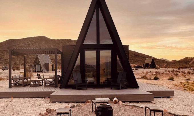 Study Butte-Terlingua Cabin | Stardust Big Bend Luxury A-Frame#5 great views