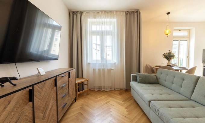 Zizkov Apartment | Stay Inn | A/C Contemporary Comfort-Stylish Base