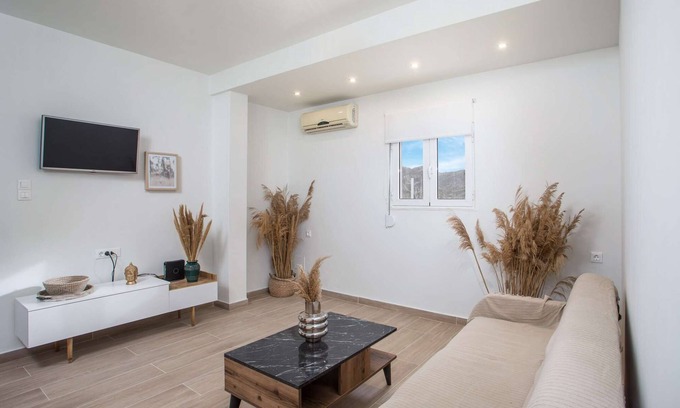 Stegna Apartment | Stegna Paradise View: just 5-minutes walking away from the beautiful Stegna beach!