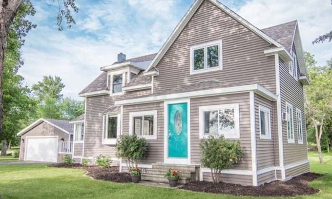 Glenwood House | Steps away to Lake, deck w/lake views, dock or fishing & swimming, fire pit!