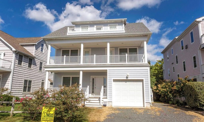 Sussex County House | Steps to Beach! Spacious Ocean Block Home w/Multiple Decks & Fast WiFi