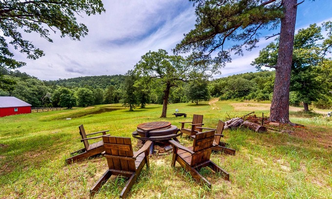 Stringtown House | Stone Cabin with a Pond & Water Access - Firepit, Dog-Friendly