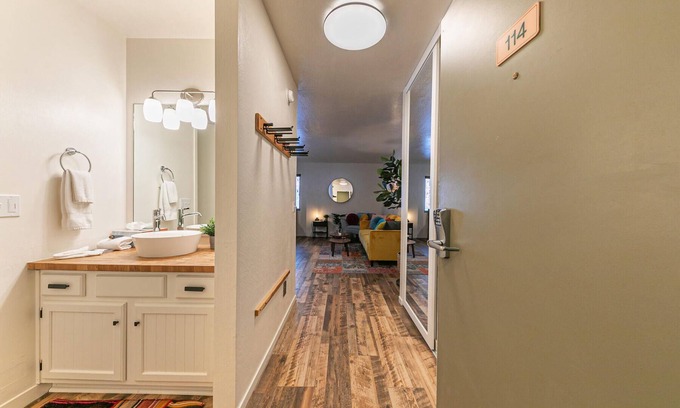 Tahoe City Condo | Striking Deluxe Studio w/Kitchen #114 at Donner Lake Village