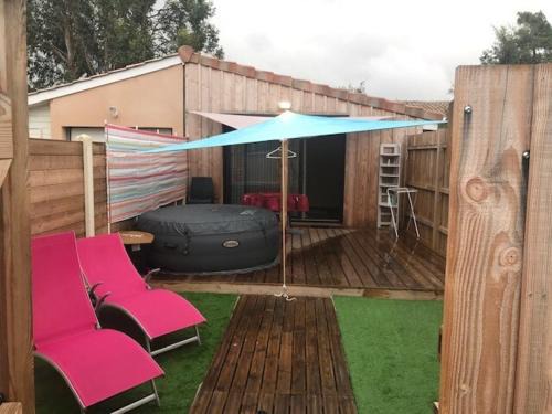 Vendays-Montalivet Ski Chalet | Studio 3 étoiles 20 m2 50 m2 terrasse