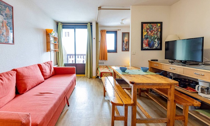 Saint-Francois-Longchamp Apartment | Studio/T1 26m² 5 pax with balcony and full amenities in Saint-François-Longchamp