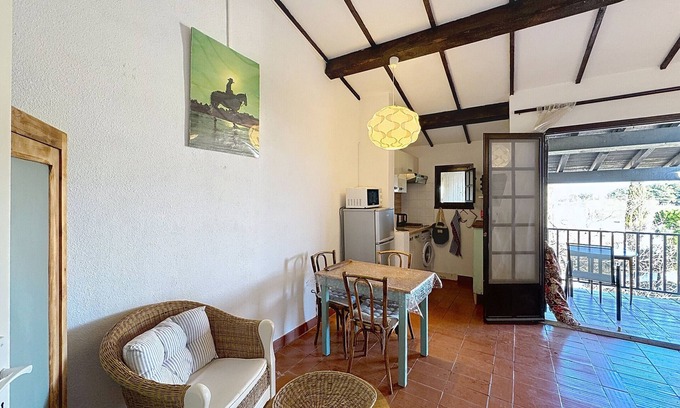 Saintes-Maries-de-la-Mer Apartment | Studio with balcony and parking, near the beach