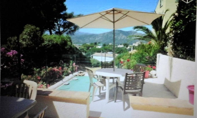 Saint-Florent Condo | STUDIO with large terrace and beautiful view (fort and sea)