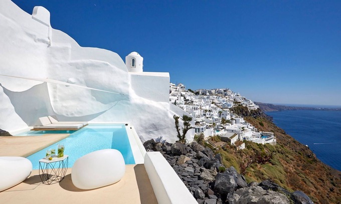 Firostefani Villa | Stunning Caldera Views Villa | Short Walk to Fira | Villa Quintessence |.