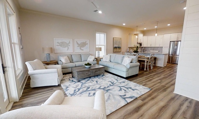 Gulf Shores House | Stunning cottage sleeps 8-10 with communal pool, beach & lagoon views!