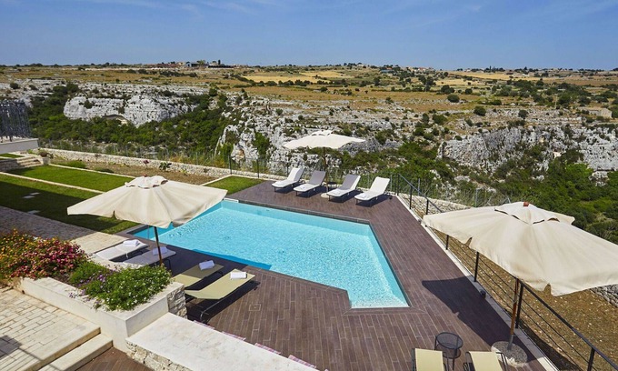 Cannizzara Villa | Stunning private villa for 16 people with A/C, hot tub, WIFI, private pool, TV and patio