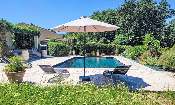 Cogolin Villa | Stunning private villa for 4 guests with WIFI, A/C, private pool, TV, terrace and panoramic view