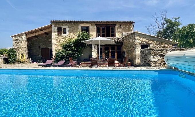 Salazac Other | Stunning Provence Hilltop Salazac Farmhouse with views, private pool and air con
