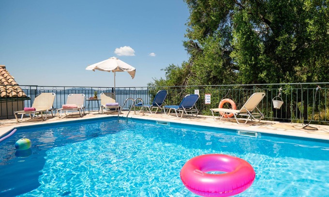 Barbati Villa | Stunning views, private pool, garden, A/C, WiFi