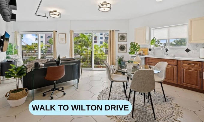 Wilton Manors Apartment | Suite 203: King Bed, Balcony water views, pool