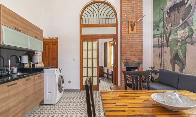 Downtown Queretaro Apartment | Suite in Historic Center, Terrace. Wifi+Workroom+A/C