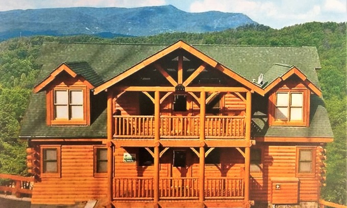 Pigeon Forge Cabin | Summer special! AMAZING VIEWS&Loc! Families&Groups Pool HotTub Arcade 8King Beds