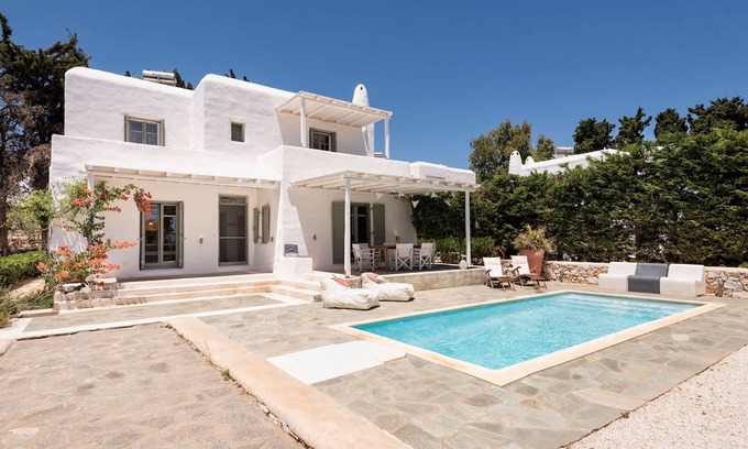 Drios Villa | Sun Drop I with private pool, Drios beach, Paros