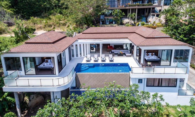 Maret Villa | Sunny Banks - 4 Bed Private Pool Sea View Villa