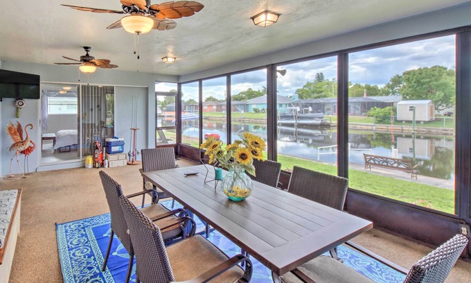 Lochmoor Waterway Estates House | Sunny Canal-Front Home w/ Lanai & Grill!