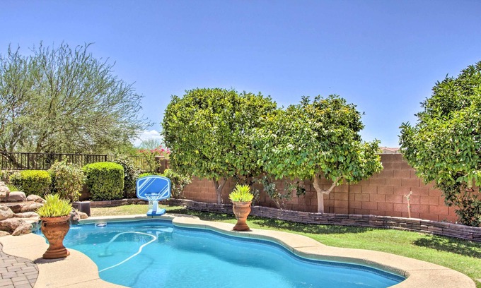Fireside at Norterra House | Sunny Phoenix Abode w/ Pool, Grill & Fire Pit