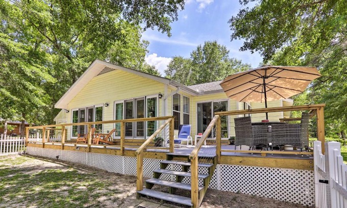 Sea Trail House | Sunset Beach Home with Lake Views, 3 Mi to Coast