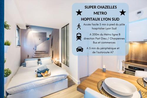 Saint-Genis-Laval Apartment | Super Chazelles - Métro - Hôpitaux Lyon Sud