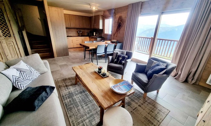 Bisanne 1500 Apartment | Superb duplex 8 pers, pool, parking, Les Saisies