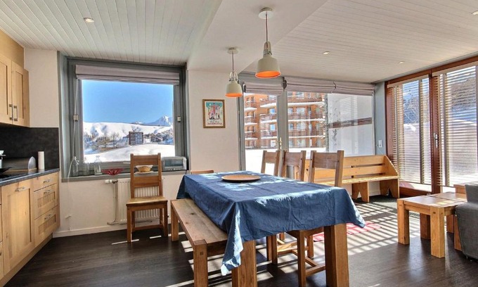 Plagne Centre Apartment | Superbe appartement rénové pour 6 pers, au pied des pistes à Plagne Centre - FR-1-455-12