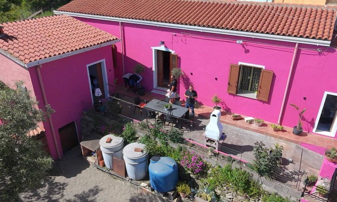 Torpe House | Svens-Chalet Budoni for 8 persons sea view, garden, 2 fireplaces, 3 Doubleroom