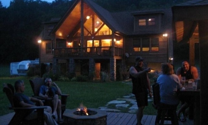 Franklin House | Swim Spa in a Luxury river front mountain home on 7 private acres.