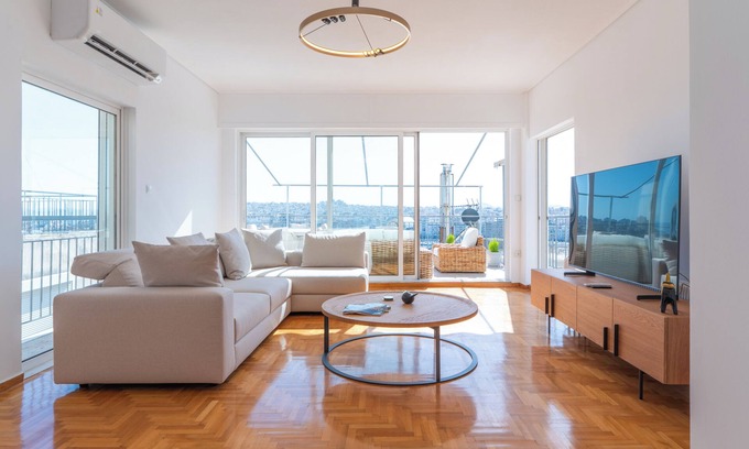 Piraeus Apartment | Terrace Dreams with Pasalimani View