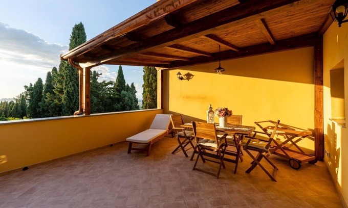 Lajatico Apartment | Terrace on the Sunset of Silence. Apartment in the center of Lajatico