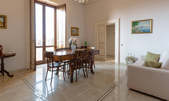 Angri Apartment | The Baroness’s Apartment – Noble Charm and Stunning Vesuvius View