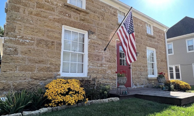 Sabula House | The Iowa Stone House. Enjoy Historic Charm and Spacious Modern Comfort.