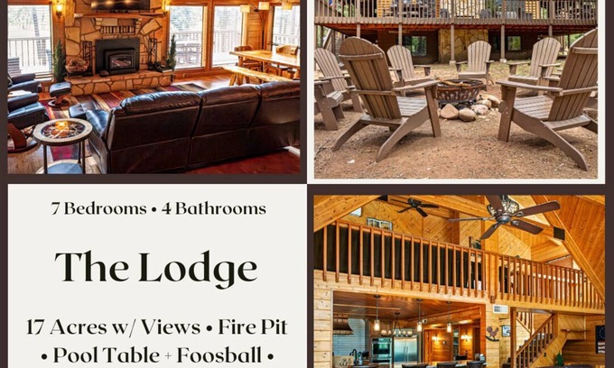 Clay Springs House | The Lodge-Large Cabin, 17 Acres | Playground | Forest Access