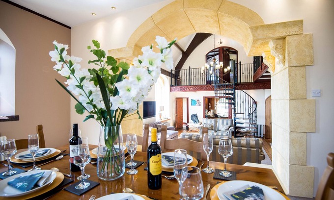 Llanddowror Cottage | The Old School , Luxury unique former school with log burner