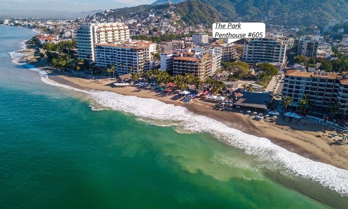 Emiliano Zapata Condo | The Park Penthouse w/Ocean view 1 block to Malecon