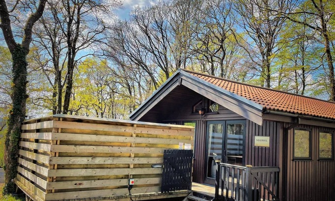 Llanybri House | The Squirrel Lodge Hot Tub-Tenby-Carmarthen