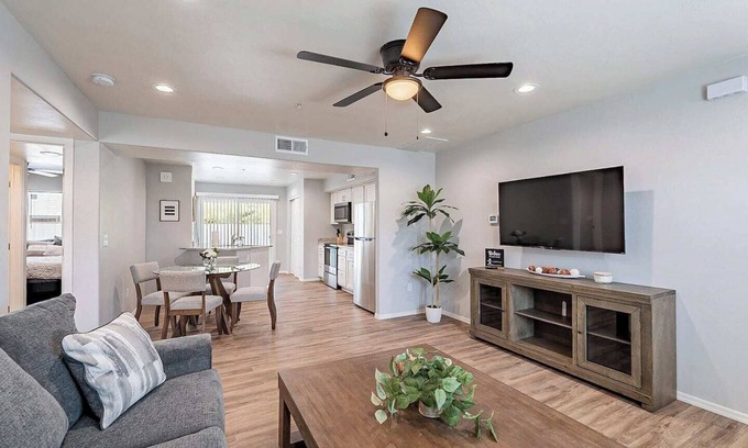 Amphi House | This centrally located 2 bedroom 2 bathroom is fully remodeled with electric vehicle charging on site