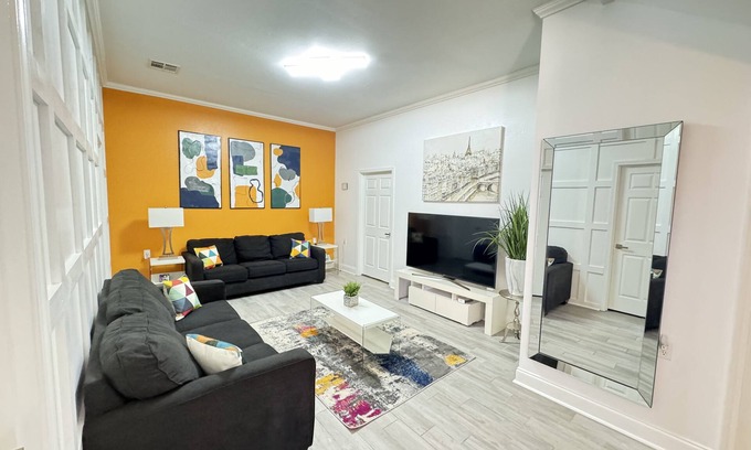 Algiers House | This two-story modern retreat house is the perfect spot to rest and relax
