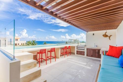 Akumal Apartment | Tortuga Azul Private Terrace Rooftop Pool W BBQ Beach Access 11 Pools Free Beach Club