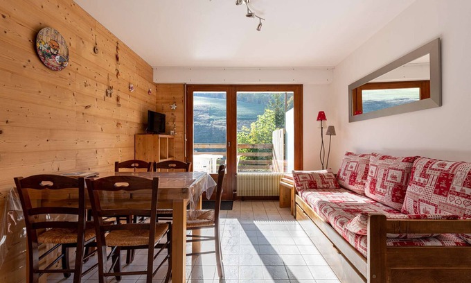 Le Grand-Bornand Apartment | Très belle terrasse face aux pistes pour cet appartement