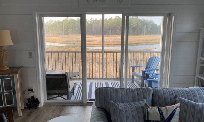 Ocean View Condo | Tranquil escape in Bethany Bay. Relax at the 2 BR Condo with nature views.