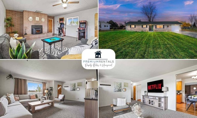 Nampa House | Tranquil Retreat 3BR Private Home with Game Room