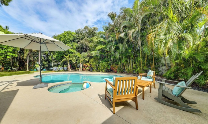 Stuart Cottage | Tropical Pool Paradise: 1 Mi to Downtown Stuart!