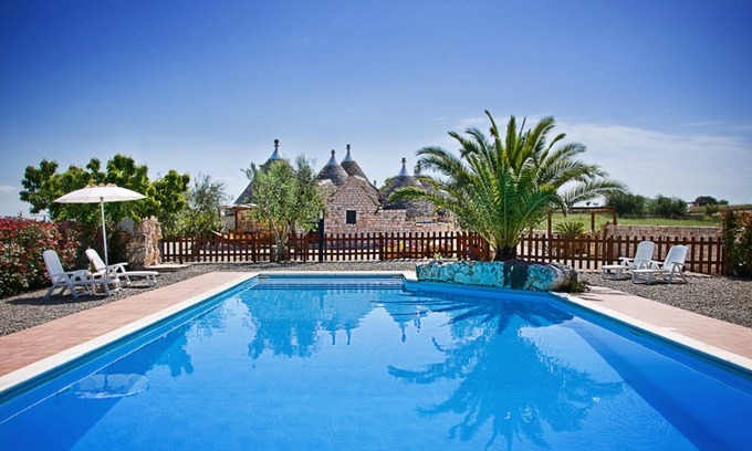 Martina Franca House | Trulli il Castagno, trulli farmhouse with pool, garden and private tavern