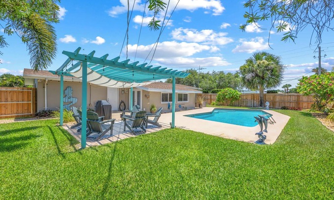 Seacoast Shores House | Turtle Pointe - 3BR, Poolside Coastal Escape