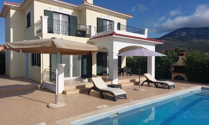Karavados Villa | Two bedroomed villa, each with balcony and ensuite, a private pool, and BBQ.