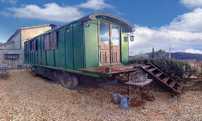 Saint-Just-et-Vacquieres Cabin | Unusual night in an authentic gypsy caravan overlooking the Cévennes mountains